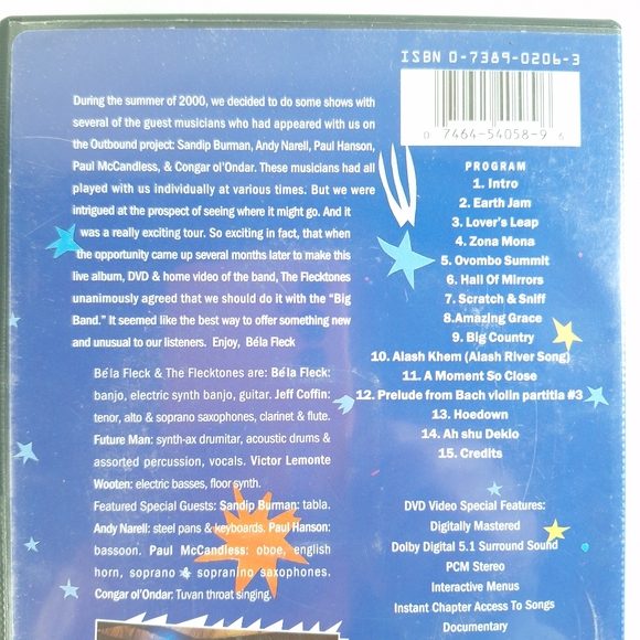 Bela Fleck and the Flecktones Live at the Quick Concert DVD - Picture 4 of 6